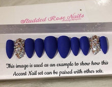 Load image into Gallery viewer, Swarovski AB &amp; Rose Gold Accent Nails