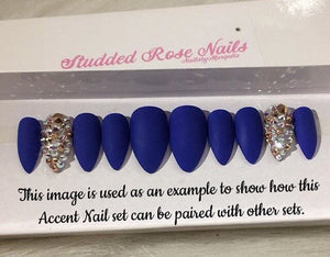 Swarovski AB & Rose Gold Accent Nails